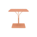 Stylish Minimalist Square Table in Soft Coral Finish